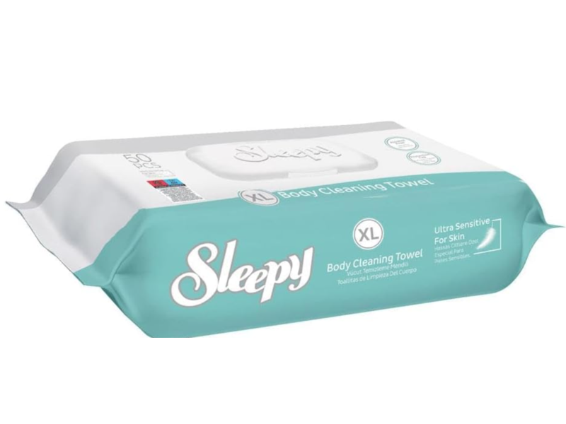Sleepy Body Cleaning Towel, XL, 50 Count