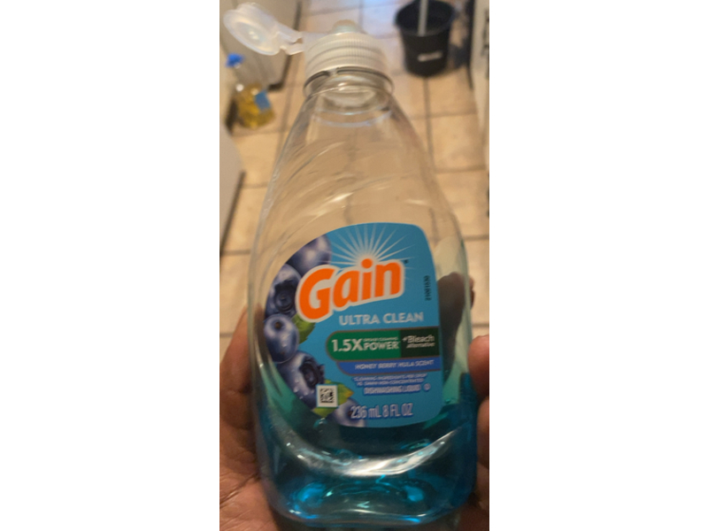 Gain Ultra Clean Dishwashing Liquid, Honey Berry Hula Scent, 8 fl oz/236 mL