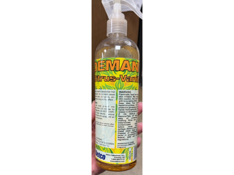 Detko Demand Deodorizer, Citrus-Vanilla, 0.47 L