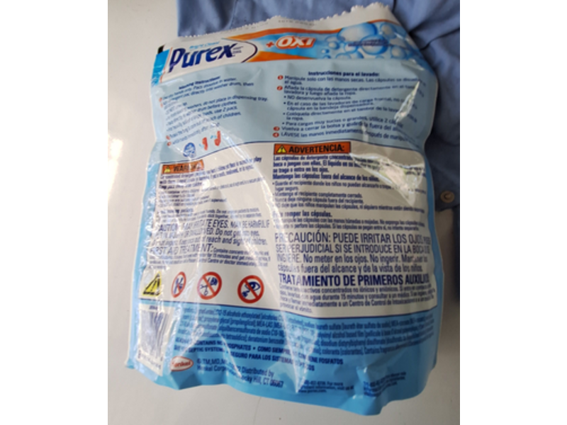 Purex 4 In 1 +Oxi Laundry Detergent Pacs, Fresh Morning Burst, 29.6 oz/840 g, 56 Pacs