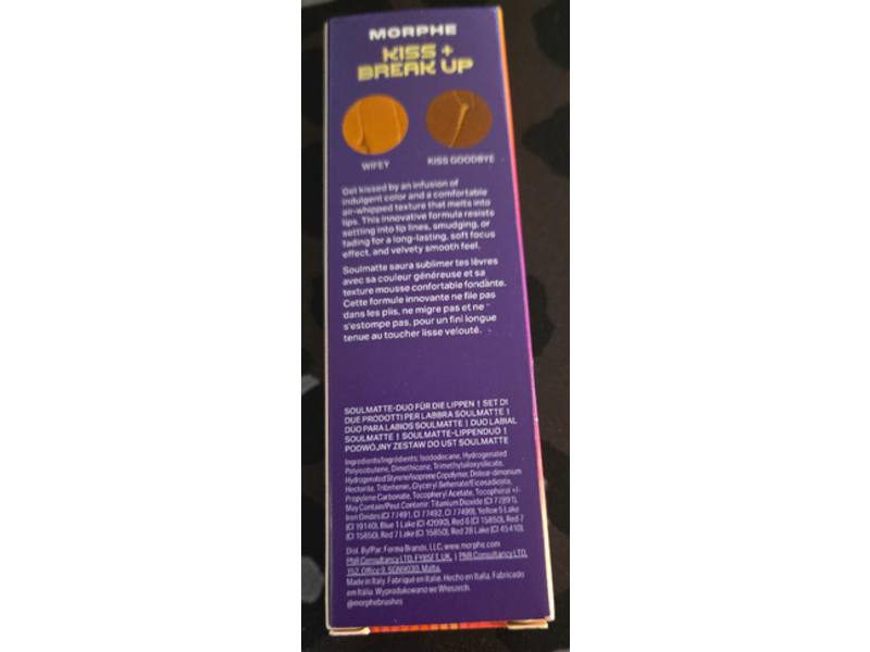 Morphe Kiss + Break Up Soulmatte Lip Duo, 0.128 fl oz/3.8 mL
