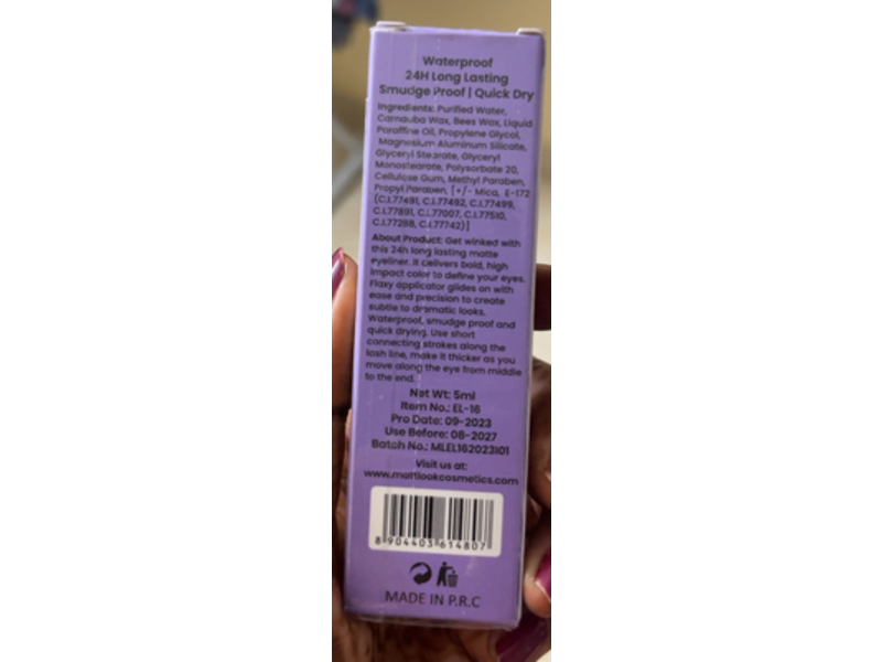 Mattlook Get Winked Matte Eyeliner, 5 mL