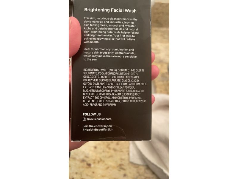 Revision Brightening Facial Wash, 6.7 fl oz/198 mL