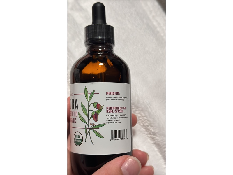 Kate Blanc Jojoba Oil, Certified Organic, 4 fl oz/120 mL