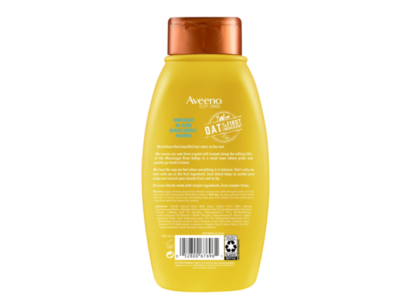 Aveeno Shampoo, Sunflower Oil Based, 12 fl oz/354 mL