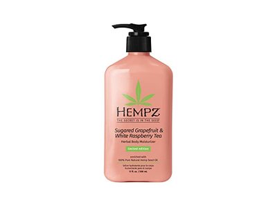 Hempz Herbal Body Moisturizer, Sugared Grapefruit & White Raspberry Tea, 17 fl oz/500 mL