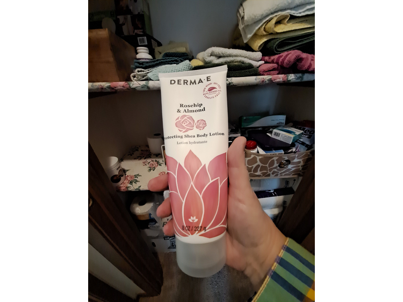 Derma E Anti-Aging Shea Body Lotion, Rosehip & Almond, 227 g