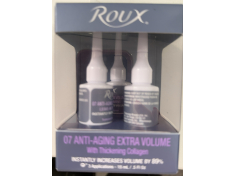 Roux Roux 07 Anti-Aging Extra Volume, Thickening Collagen, 0.5 fl oz/15 mL, Pack of 3