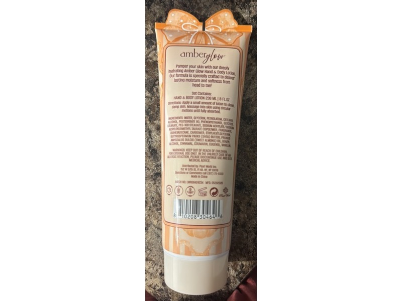Amber Glow Hand & Body Lotion, Butter Pumpkin, 8 fl oz/236 mL
