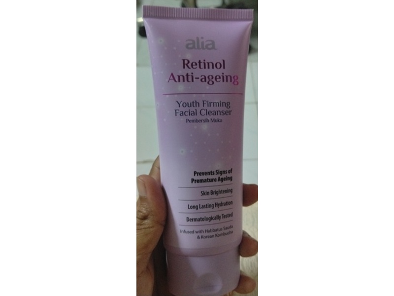 Alia Anti-Ageing Youth Firming Facial Cleanser, Retinol, 100 mL