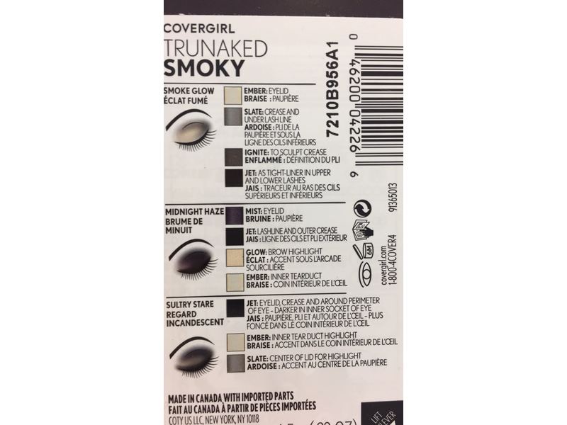 CoverGirl TruNaked Eyeshadow Palette, Smoky, 0.23 oz