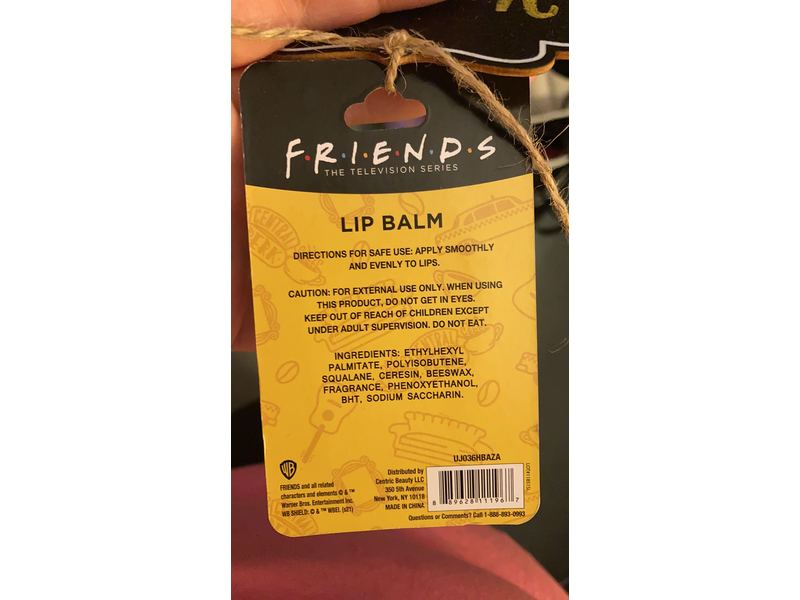 F.R.I.E.N.D.S Central Perk Lip Balm, Strawberry Frappe, 0.14 oz/4 g