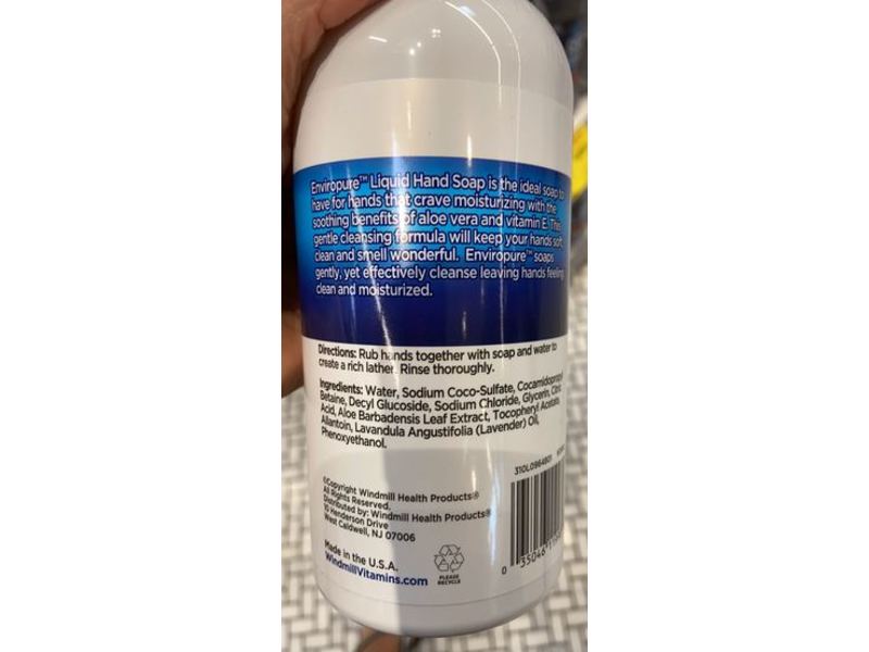 Enviropure Hand Soap, French Lavender, 16 fl oz/473 mL