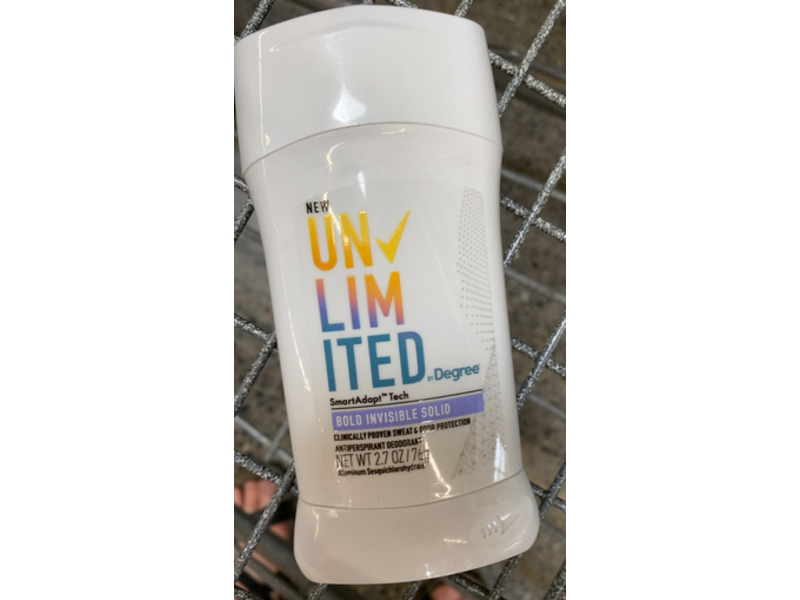 Degree Unlimited Fresh Antiperspirant Deodorant, Bold Invisible Solid, 2.7 oz/76 g