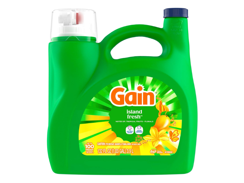 Gain Laundry Detergent, Island Fresh, 100 Loads, 132 fl oz/3.9 L