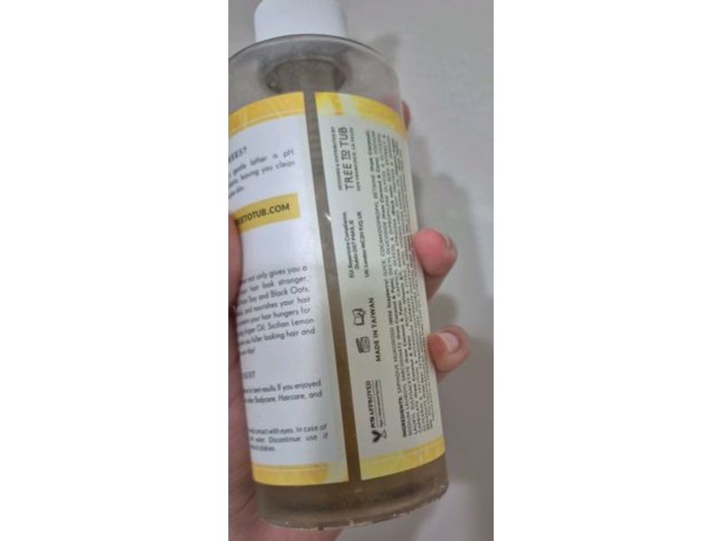 Tree to Tub Soapberry For Hair Natures Shampoo, Sicilian Lemon & Tea Tree Oil, 8.5 fl oz/250 mL