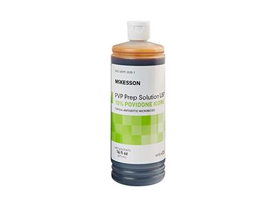 McKesson PVP Prep Solution, 10% Povidone Iodine, 16 oz/473 mL