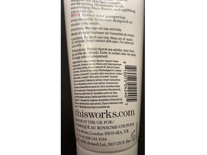 This Works Perfect Legs Body Butter, Geranium & Sweet Orange Essential Oils, 6.7 fl oz/200 mL