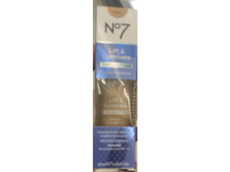 No7 Lift & Luminate Triple Action Serum Foundation, Cashew, SPF 15, 1 fl oz/ 30 mL