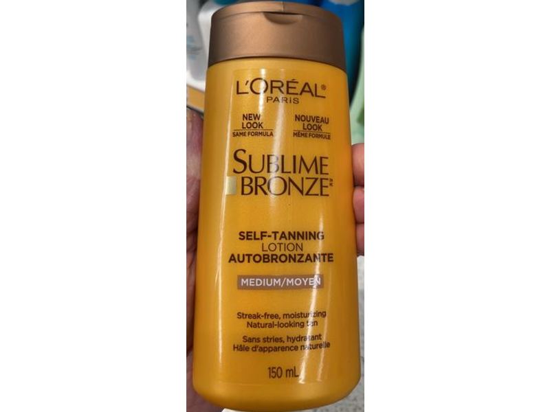 L'Oreal Paris Sublime Bronze Self-Tanning Lotion, Medium, 5 fl oz/150 mL