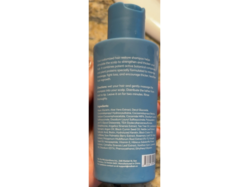MD Hair Customized Hair Care Restore Shampoo, 3.7 oz/110 mL