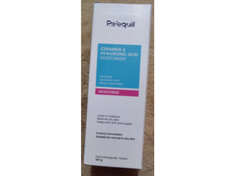 Re'equil Ceramide & Hyaluronic Acid Moisturiser, 100 g