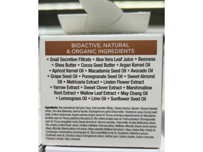 Dr.Organic Bioactive Skincare Organic Snail Gel Cream, 50 mL