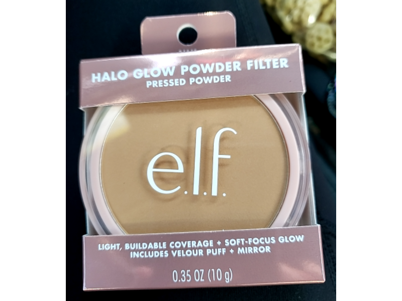 e.l.f Cosmetics Halo Glow Powder Filter Pressed Powder, Medium Warm,0.35 oz/10 g