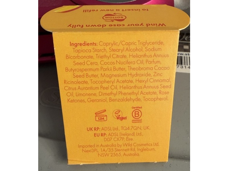 Wild Deodorant Refill, Juicy Mango, 1.4 oz/40 g