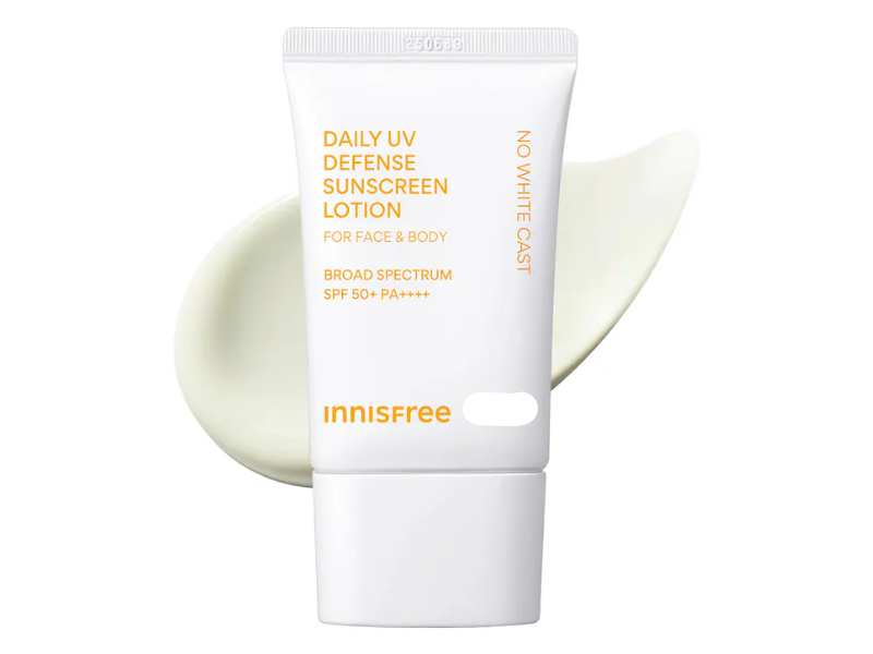Innisfree Daily UV Defense Sunscreen Lotion, SPF 50+ PA++++, 0.33 fl oz/10 mL