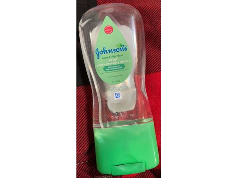 Johnson's Oil Gel, Aloe & Vitamin E, 6.5 fl oz/192 mL