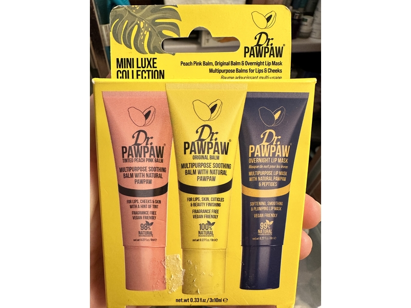 Dr. Pawpaw Mini Luxe Collection Multipurpose Balms For Lips & Cheeks Set, 0.33 fl oz/10 mL