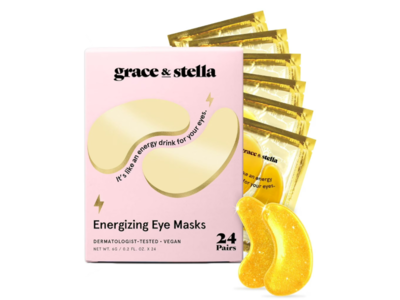 Grace & Stella Energizing Eye Masks, Gold, 0.2 fl oz/6 g, 24 Pairs