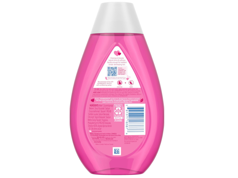 Johnson's Shiny & Soft Kids Shampoo, Argan Oil & Silk Proteins, 13.6 fl oz/400 mL