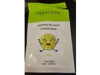 Idealove Superfood Skin Savior Sheet Masks, Lime All Yours, 0.68 fl oz/20 mL, Pack of 5 - thumbnail 2