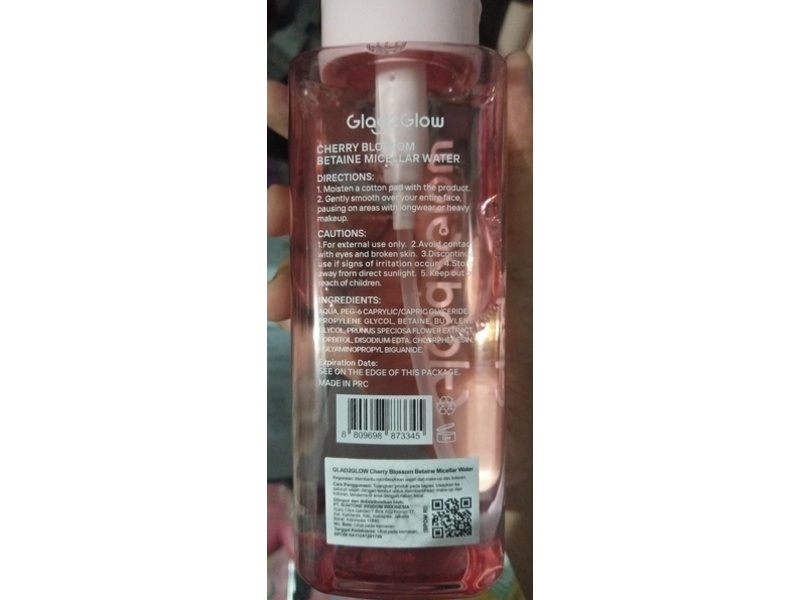 Glad2Glow Micellar Water, Cherry Blossom Betaine, 9.9 fl oz/300 mL