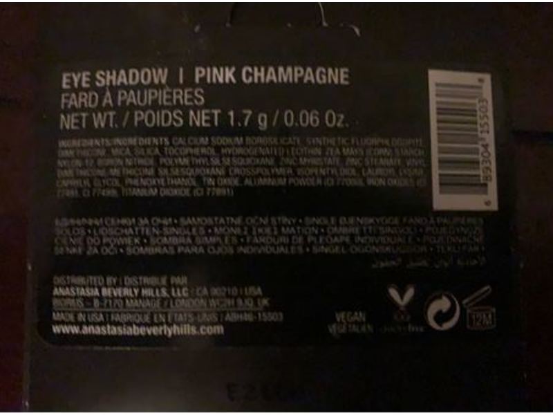 Anastasia Beverly Hills Eye Shadow Singles, Pink Champagne, 0.06 oz/1.7 g