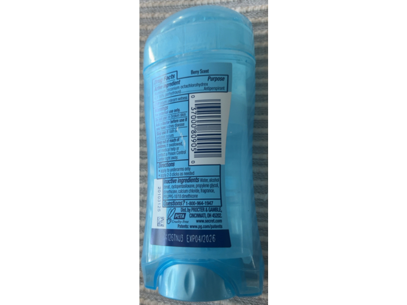 Secret pH Balancing Minerals Antiperspirant/Deodorant, Refreshing Berry, 2.6 oz/73 g