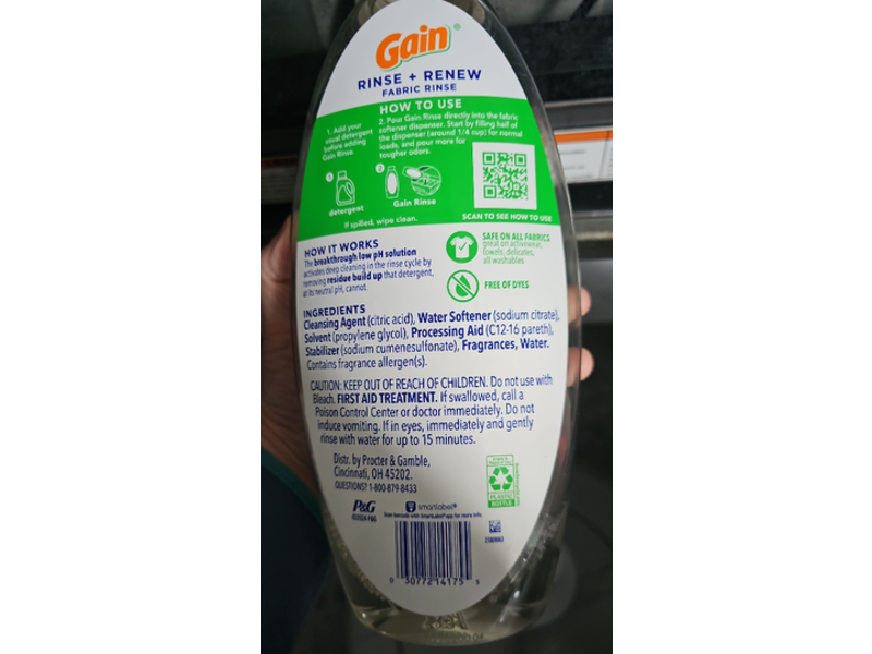 Gain Rinse & Refresh Liquid Fabric Rinse, Hibiscus Hula, 48 fl oz