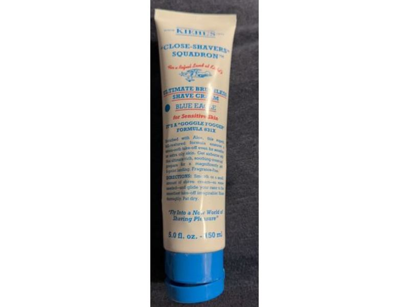 Kiehl's Close Shavers Squadron Ultimate Brushless Shave Cream, Blue Eagle, 5 fl oz/150 mL
