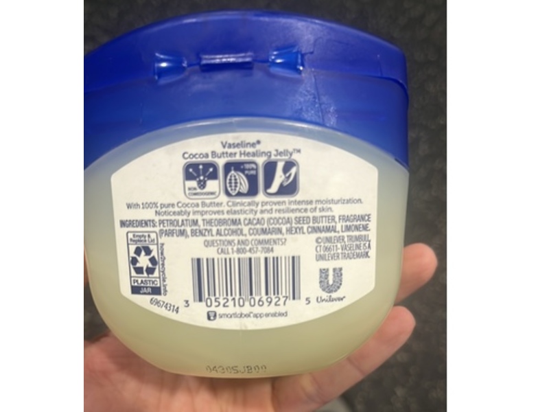 Vaseline Rich Moisturizing Healing Jelly, Cocoa Butter, 7.5 oz/212 g