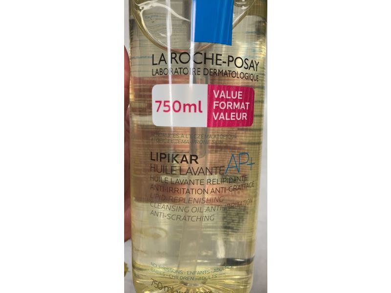 La Roche-Posay Lipikar Ap+ Lipid-Replenishing Cleansing Oil, 750 mL