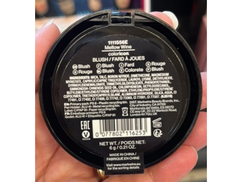 Wet n Wild Coloricon Blush, Mellow Wine, 0.21 oz/6 g