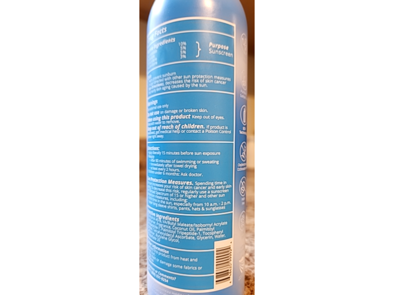 Florida Glow Sunscreen Spray, SPF 50 Peptides + Vitamin C, 5.5 fl oz/162 mL