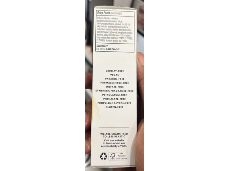 bareMinerals Barepro Skin-Perfecting Matte Liquid Foundation, SPF 20, Medium Deep 46 Neutral, 1 fl oz/30 mL