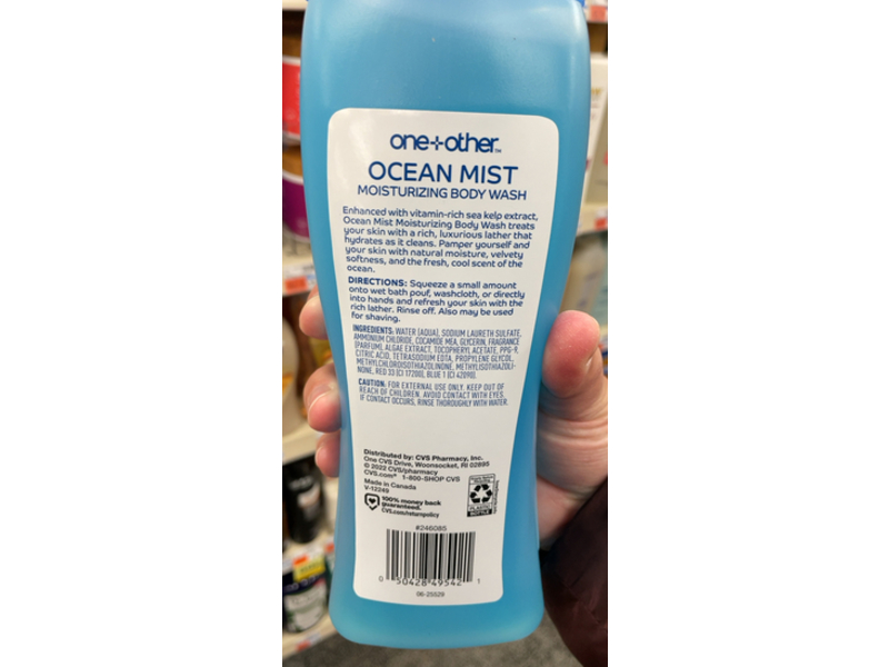 One+Other Moisturizing Body Wash, Ocean Mist, 24 fl oz/710 mL