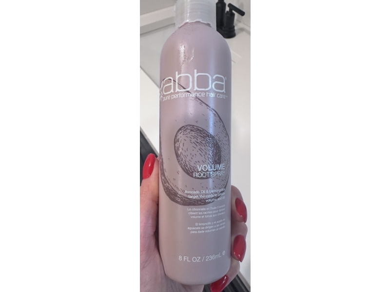 Abba Volume Root Spray, Avocado Oil & Lemongrass, 8 fl oz/236 mL