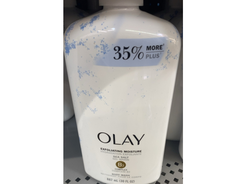 Olay Exfoliating Moisture Body Wash, Sea Salt, 30 fl oz/887 mL