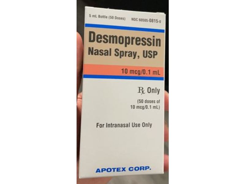 Desmopressin Nasal Spray Solution USP 0.01%, 5 mL Apotex Corp (RX)