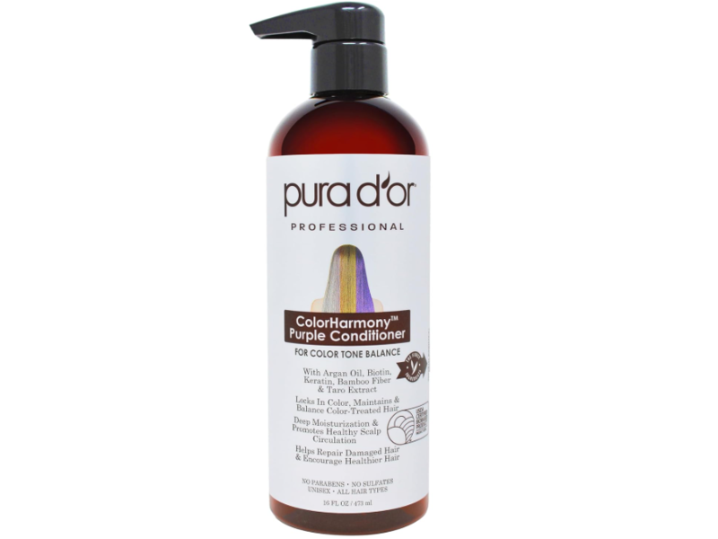 Pura D'or Colorharmony Purple Conditioner, 16 fl oz/473 mL
